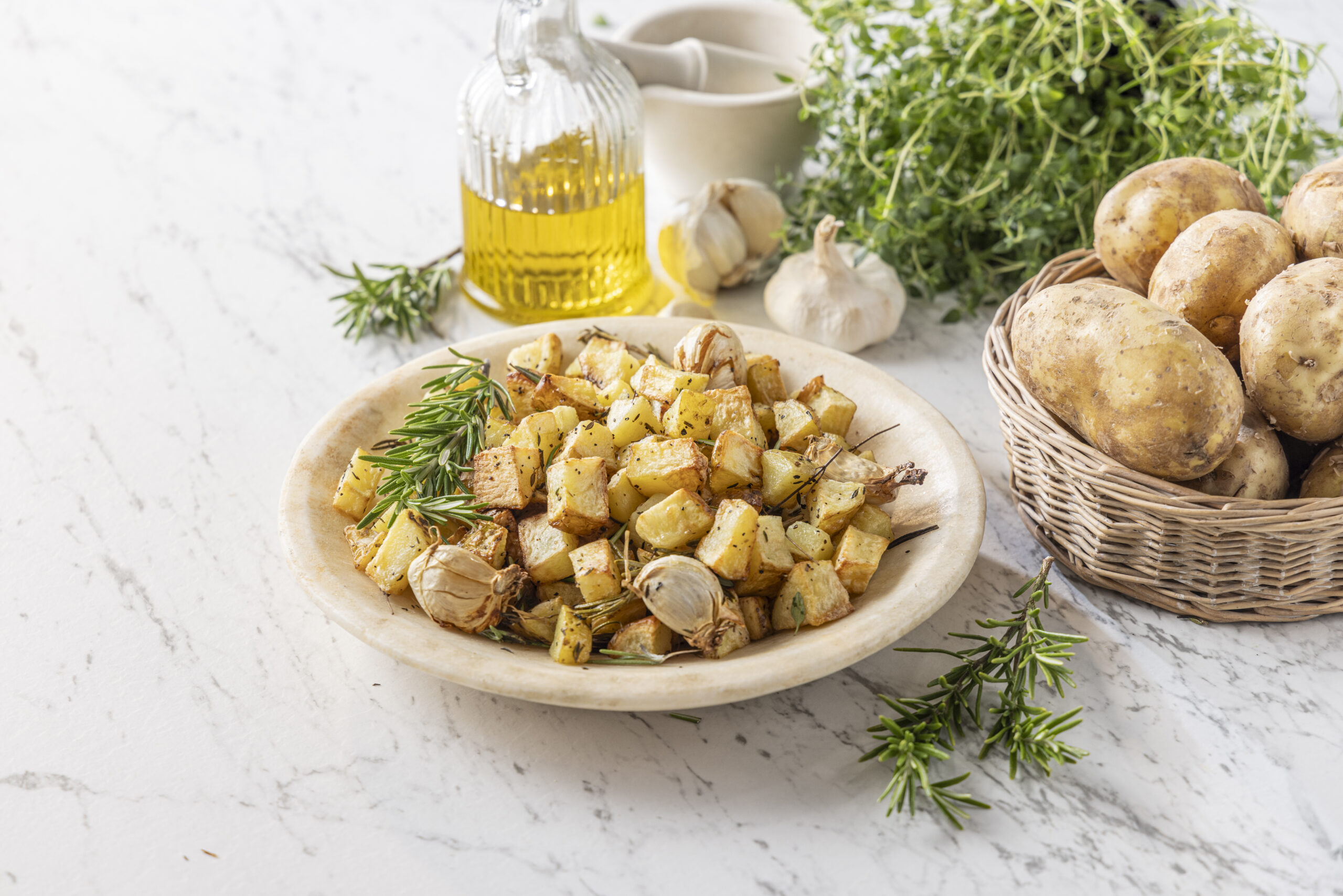 Crunchy Parmentier Potatoes with Garlic & Herbs